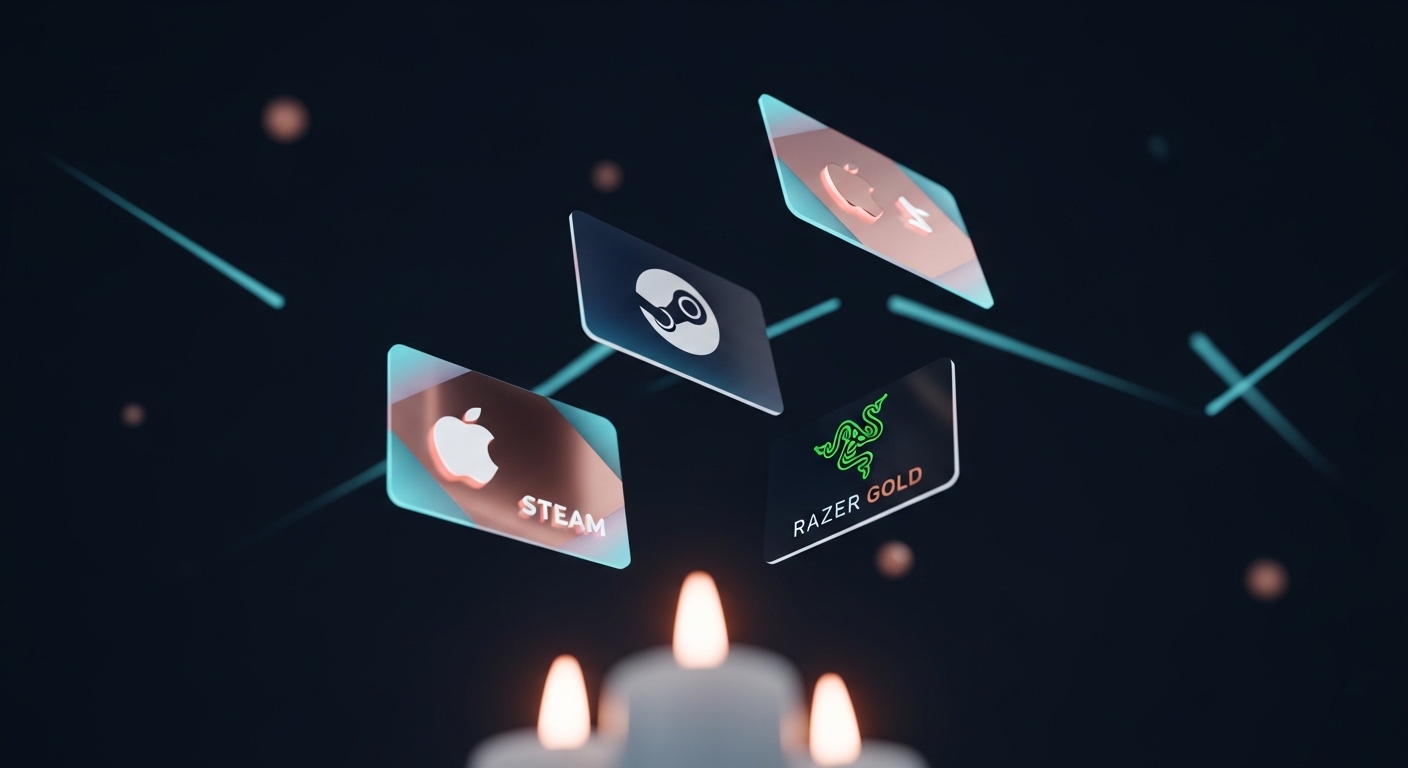 Premium gift card exchange platform visualization